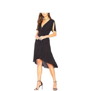 Astr The Label Adeline Wrap Dress Black Size S